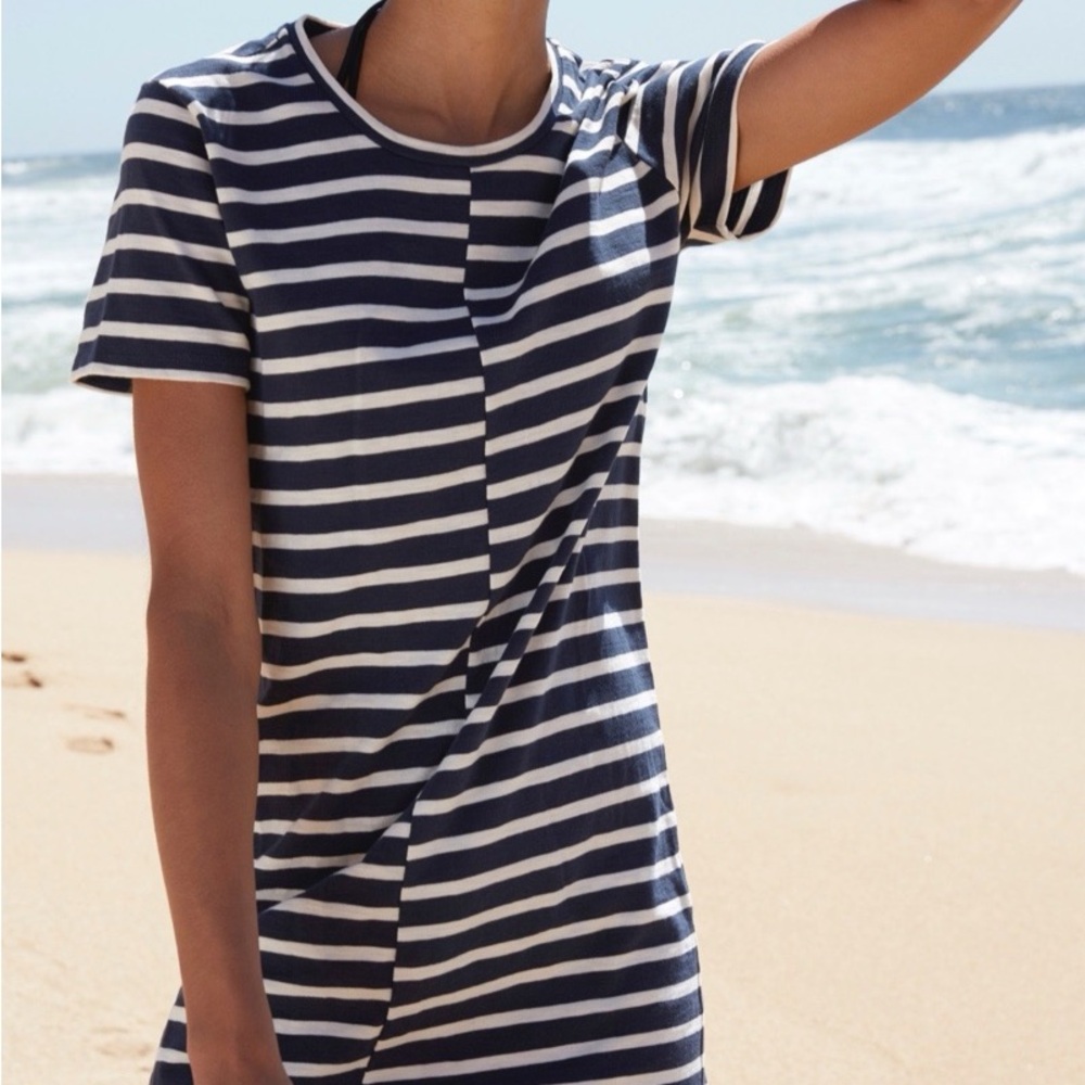 Everlane The Beach Tee Striped Mini Dress